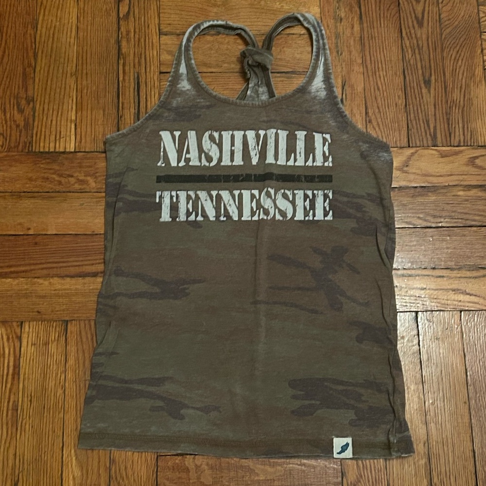Camouflage workout tank top